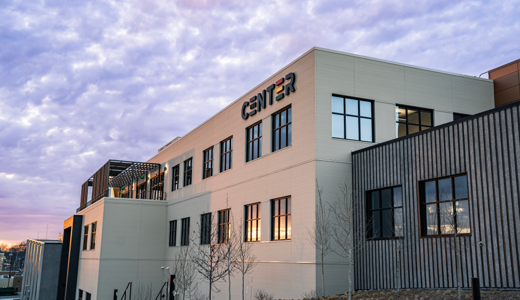 The Center for Black Excellence and Culture building exterior at sunset